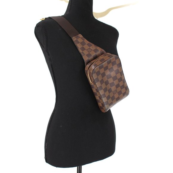 Louis Vuitton Other - Louis Vuitton Damier Geronimos Sling Bum Bag Tan Brown Nylon Strap Crossbody LV